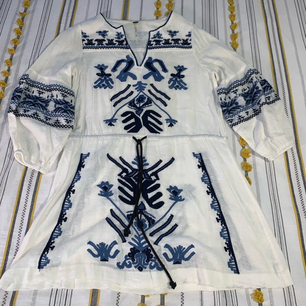 Free People embroidered dress, size XS